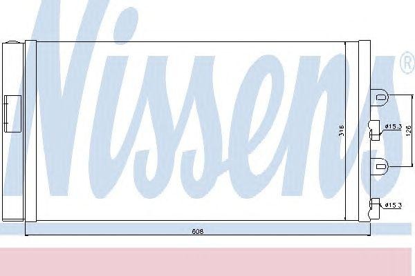 Конденсатор, кондиционер 94669 NISSENS