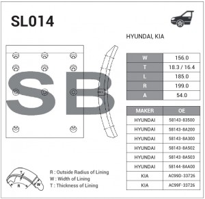 Колодки тормозные дисковые SL014 SANGSIN