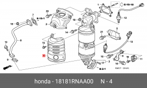 Деталь 18181RNAA00 HONDA