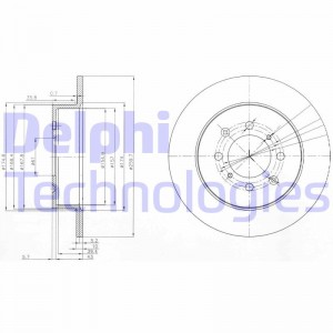 Тормозной диск BG3793 DELPHI