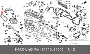 Поликлиновой ремень 31110-P30-902 HONDA