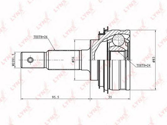 ШРУС CO-7549 LYNXAUTO