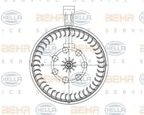Электродвигатель, вентиляция салона 8EW009159591 HELLA