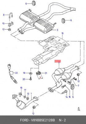 Катализатор V89BB-5E212-BB FORD