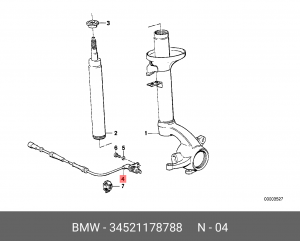 Датчик, частота вращения колеса 34 52 1 178 788 BMW