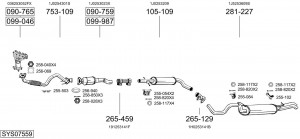 Глушитель выхлопных газов конечный 292091 BOSAL