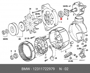Подшипник 12 31 1 722 979 BMW
