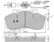 Комплект тормозных колодок, диско 275.0W TRUSTING