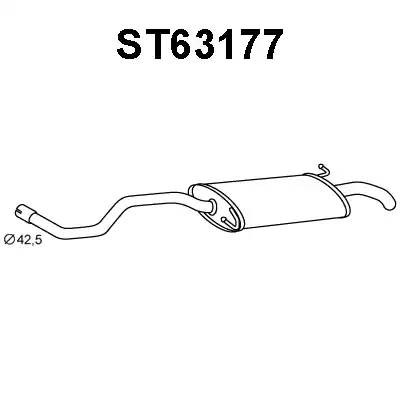 Глушитель выхлопных газов конечный ST63177 VENEPORTE