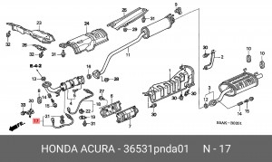 Лямбда-зонд 36531PNDA01 HONDA