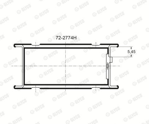 Подшипник 72-2774H GLYCO