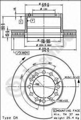 Тормозной диск 09.8556.10 BREMBO
