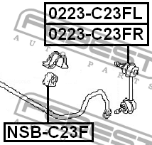 Втулка стабилизатора NSB-C23F FEBEST