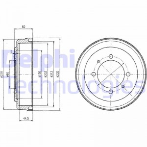 Тормозной барабан BF497 DELPHI