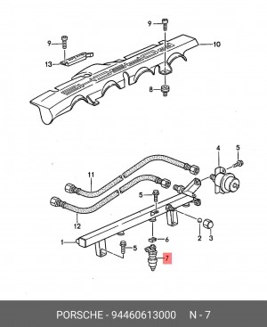Клапанная форсунка 94460613000 PORSCHE