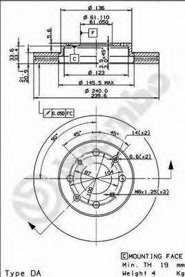 Тормозной диск 09.9554.10 BREMBO