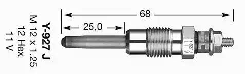 Свеча накаливания 4916 NGK NTK