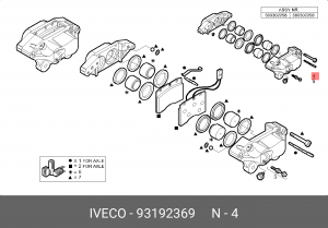 Тормозной суппорт 93192369 IVECO