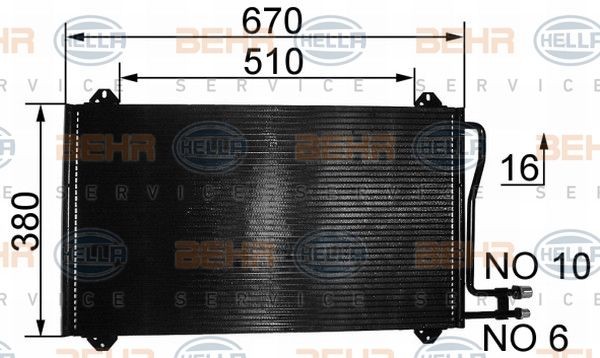Конденсатор, кондиционер 8FC 351 037-161 HELLA