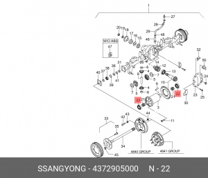 Подшипник 4372905000 SSANG YONG