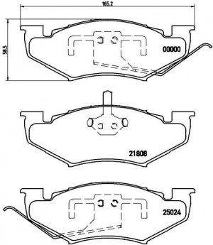 Комплект тормозных колодок, диско P 11 005 BREMBO
