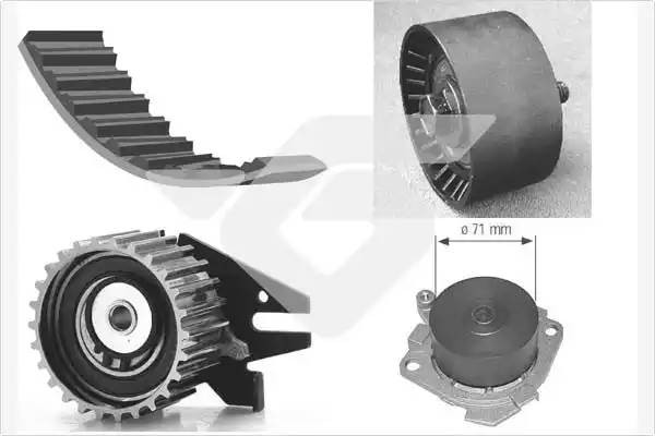 Водяной насос + комплект зубчатого ремня KH184WP25 HUTCHINSON