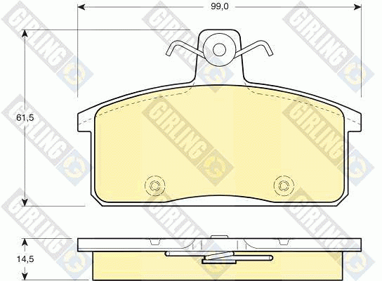 Комплект тормозных колодок, диско 6132021 GIRLING