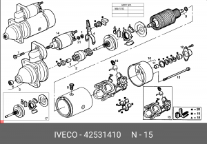 Обмотка возбуждения, стартер 42531410 IVECO