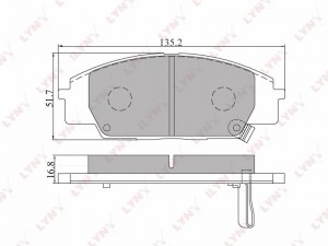 Колодки тормозные дисковые BD-3408 LYNXAUTO