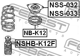 Подшипник опоры амортизатора подвески NBK12 FEBEST