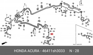 Тормозной шланг 46411SH3033 HONDA