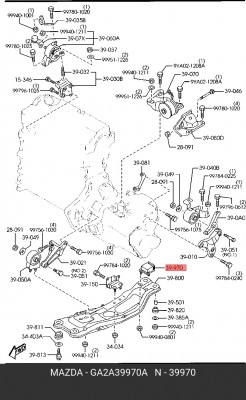 Подушка двигателя GA2A-39-970A MAZDA
