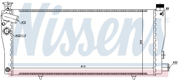 Радиатор, охлаждение двигател 63709 NISSENS