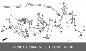 Рычаг подвески 51360-TF0-030 HONDA