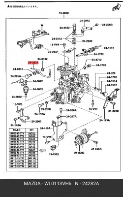 Патрубок, WL0113VH6 MAZDA