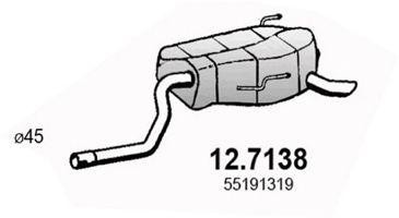 Глушитель выхлопных газов конечный 127138 ASSO