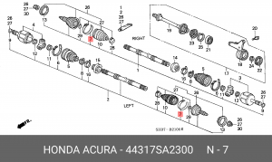 Хомут пыльника ШРУСа 44317SA2300 HONDA