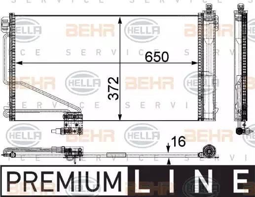 Конденсатор, кондиционер 8FC 351 303-391 HELLA
