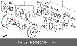 Подшипник ступицы колеса 44300-S5A-004 HONDA