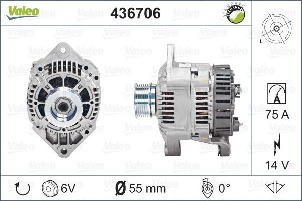 Генератор 436706 VALEO PHC