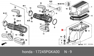 Корпус воздушного фильтра 17245PGKA00 HONDA