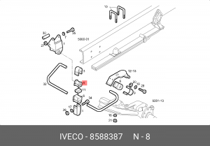 Подвеска, стабилизатор 8588387 IVECO