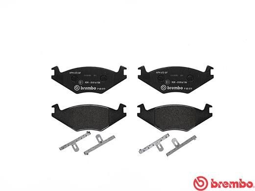 Комплект тормозных колодок, диско P85019 BREMBO