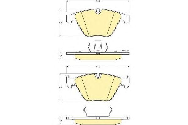 Комплект тормозных колодок, диско 6114982 GIRLING