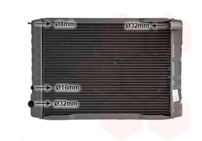 Радиатор, охлаждение двигател 59002009 VAN WEZEL