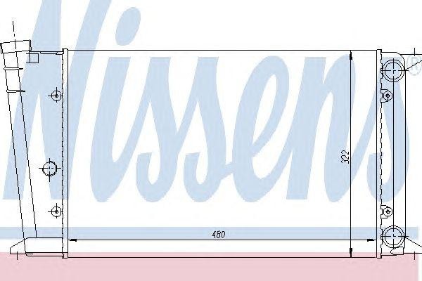 Радиатор, охлаждение двигател 65020 NISSENS