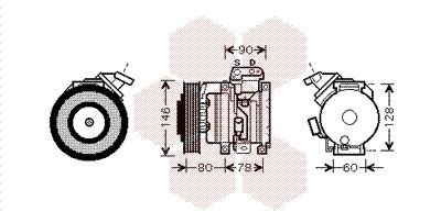 Компрессор, кондиционер 5300K448 VAN WEZEL