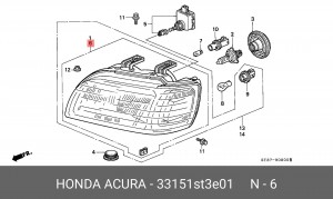 Основная фара 33151ST3E01 HONDA