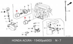 Масляный фильтр 15400PA6003 HONDA