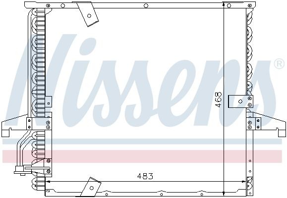 Конденсатор, кондиционер 94166 NISSENS